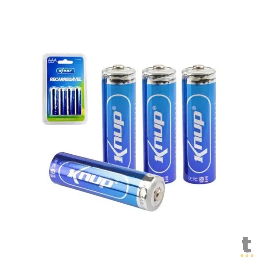 Pilha Recarregável AAA 1100mah Knup (Blister C/ 4 Pilhas) - KP-4800AAA Truedata